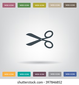 Scissors icon, vector illustration. Flat design style