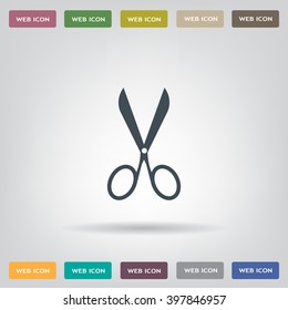 Scissors icon, vector illustration. Flat design style