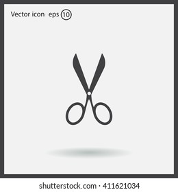 Scissors icon, vector illustration. Flat design style