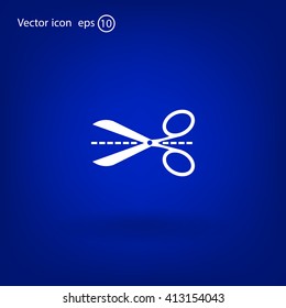 Scissors icon, vector illustration. Flat design style