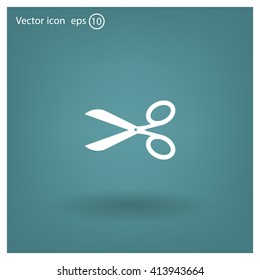Scissors icon, vector illustration. Flat design style