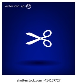 Scissors icon, vector illustration. Flat design style