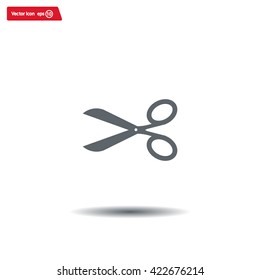 Scissors icon, vector illustration. Flat design style