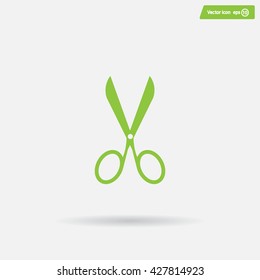 Scissors icon, vector illustration. Flat design style