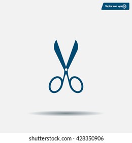 Scissors icon, vector illustration. Flat design style