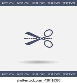 Scissors icon, vector illustration. Flat design style