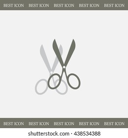 Scissors icon, vector illustration. Flat design style