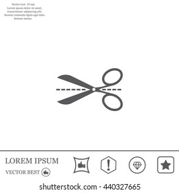 Scissors icon, vector illustration. Flat design style