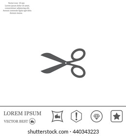 Scissors icon, vector illustration. Flat design style