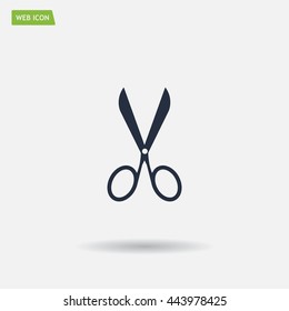 Scissors icon, vector illustration. Flat design style