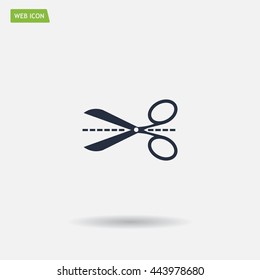Scissors icon, vector illustration. Flat design style
