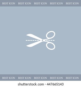 Scissors icon, vector illustration. Flat design style