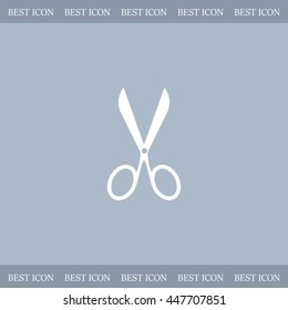 Scissors icon, vector illustration. Flat design style