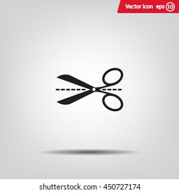 Scissors icon, vector illustration. Flat design style