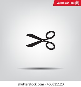 Scissors icon, vector illustration. Flat design style