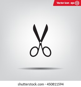 Scissors icon, vector illustration. Flat design style