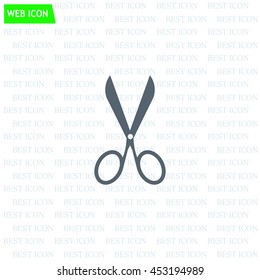 Scissors icon, vector illustration. Flat design style