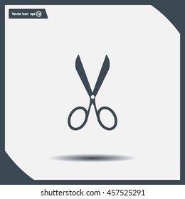 Scissors icon, vector illustration. Flat design style