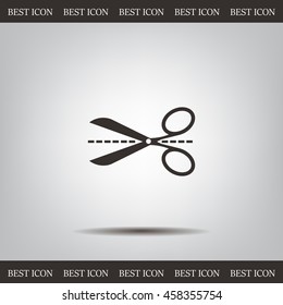 Scissors icon, vector illustration. Flat design style