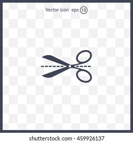 Scissors icon, vector illustration. Flat design style