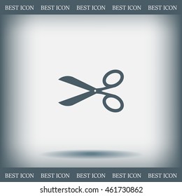 Scissors icon, vector illustration. Flat design style