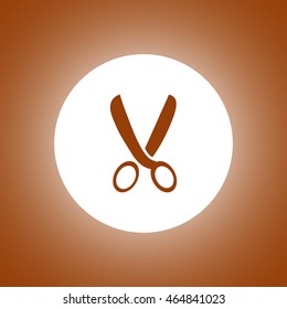 Scissors icon. Vector illustration. Flat design style