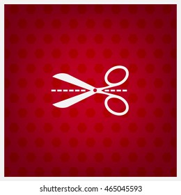 Scissors icon, vector illustration. Flat design style