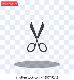 Scissors icon, vector illustration. Flat design style