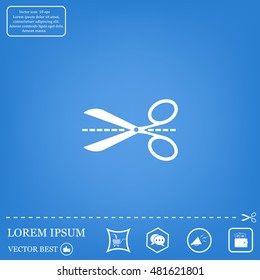 Scissors icon, vector illustration. Flat design style