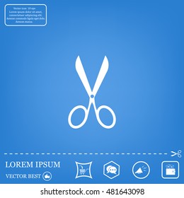 Scissors icon, vector illustration. Flat design style