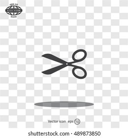 Scissors icon, vector illustration. Flat design style