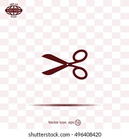 Scissors icon, vector illustration. Flat design style