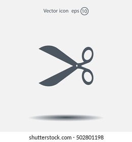 Scissors icon, vector illustration. Flat design style