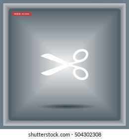 Scissors icon, vector illustration. Flat design style