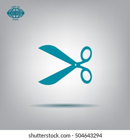 Scissors icon, vector illustration. Flat design style