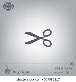 Scissors icon, vector illustration. Flat design style