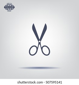 Scissors icon, vector illustration. Flat design style