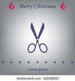 Scissors icon, vector illustration. Flat design style