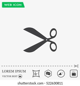 Scissors icon, vector illustration. Flat design style