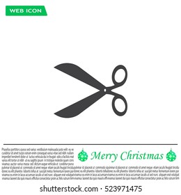 Scissors icon, vector illustration. Flat design style
