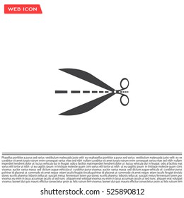 Scissors icon, vector illustration. Flat design style