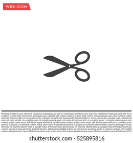 Scissors icon, vector illustration. Flat design style