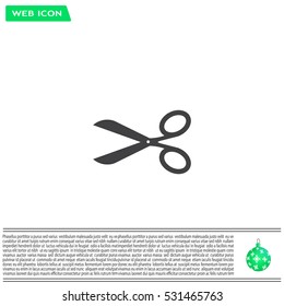 Scissors icon, vector illustration. Flat design style