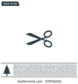 Scissors icon, vector illustration. Flat design style