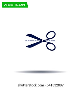 Scissors icon, vector illustration. Flat design style