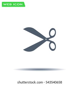 Scissors icon, vector illustration. Flat design style