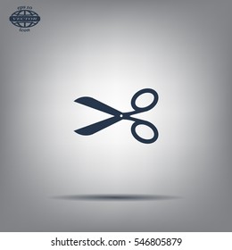 Scissors icon, vector illustration. Flat design style
