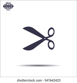 Scissors icon, vector illustration. Flat design style