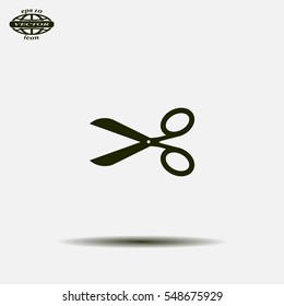 Scissors icon, vector illustration. Flat design style