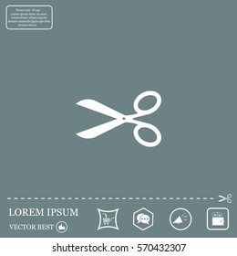 Scissors icon, vector illustration. Flat design style